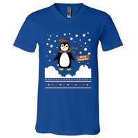 Funny Penguin Merry Christmas Pajama Meaningful Gift V-Neck T-Shirt