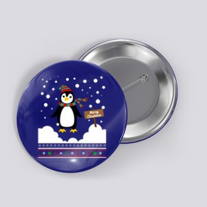 Funny Penguin Merry Christmas Pajama Meaningful Gift Button