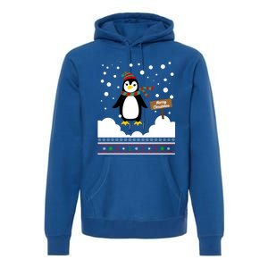 Funny Penguin Merry Christmas Pajama Meaningful Gift Premium Hoodie