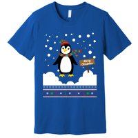 Funny Penguin Merry Christmas Pajama Meaningful Gift Premium T-Shirt