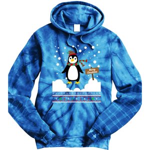 Funny Penguin Merry Christmas Pajama Meaningful Gift Tie Dye Hoodie