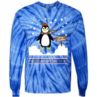 Funny Penguin Merry Christmas Pajama Meaningful Gift Tie-Dye Long Sleeve Shirt