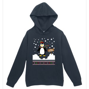 Funny Penguin Merry Christmas Pajama Meaningful Gift Urban Pullover Hoodie