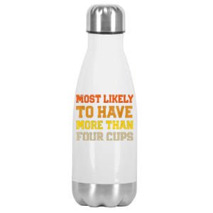 Funny Passover Most Likely To Have More Than Four Cups Matzo Stainless Steel Insulated Water Bottle