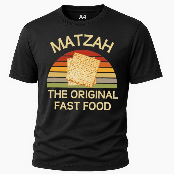 Funny Passover Matzah The Original Fast Food Seder Matzo Cooling Performance Crew T-Shirt