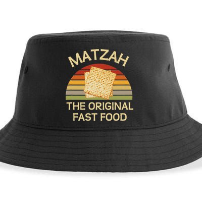 Funny Passover Matzah The Original Fast Food Seder Matzo Sustainable Bucket Hat