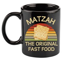 Funny Passover Matzah The Original Fast Food Seder Matzo 11oz C Handle Ceramic Mug