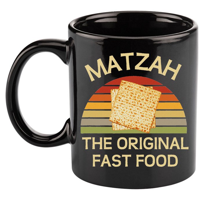 Funny Passover Matzah The Original Fast Food Seder Matzo 11oz C Handle Ceramic Mug