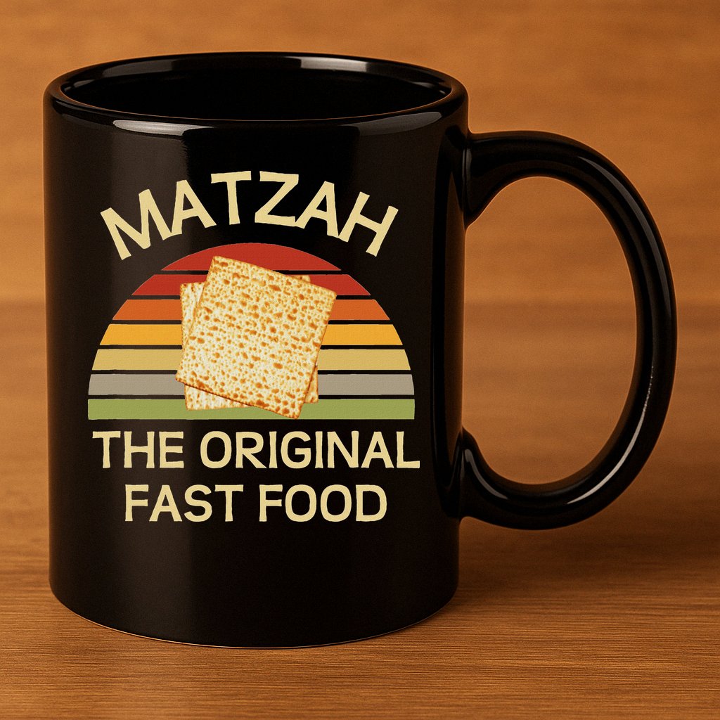 Funny Passover Matzah The Original Fast Food Seder Matzo 11oz C Handle Ceramic Mug