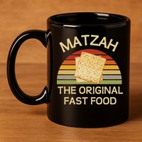 Funny Passover Matzah The Original Fast Food Seder Matzo 11oz C Handle Ceramic Mug