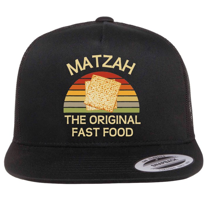 Funny Passover Matzah The Original Fast Food Seder Matzo Flat Bill Trucker Hat