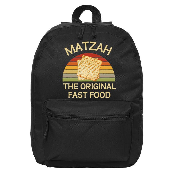 Funny Passover Matzah The Original Fast Food Seder Matzo 16 in Basic Backpack