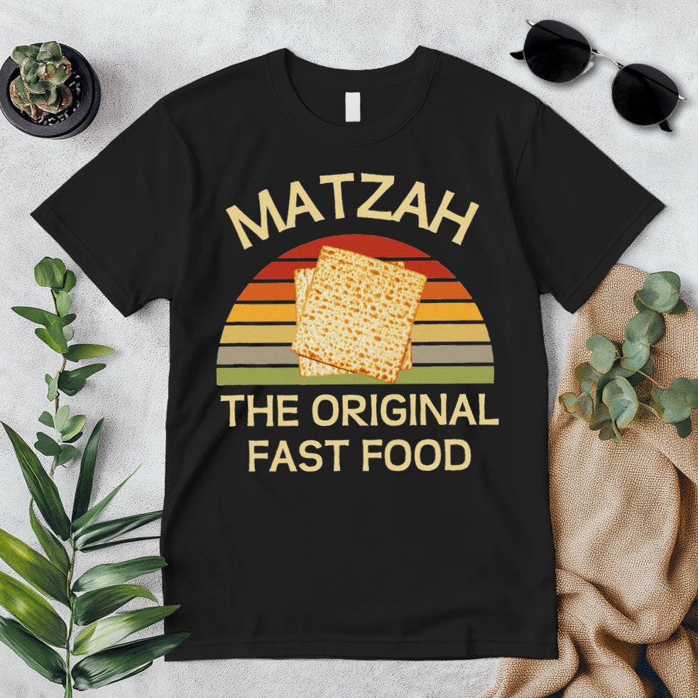 Funny Passover Matzah The Original Fast Food Seder Matzo Premium T-Shirt