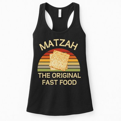 Funny Passover Matzah The Original Fast Food Seder Matzo Womens Tank Top