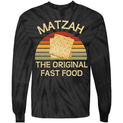 Funny Passover Matzah The Original Fast Food Seder Matzo Tie-Dye Long Sleeve Shirt