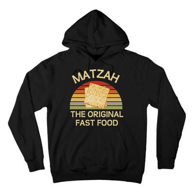 Funny Passover Matzah The Original Fast Food Seder Matzo Tall Hoodie