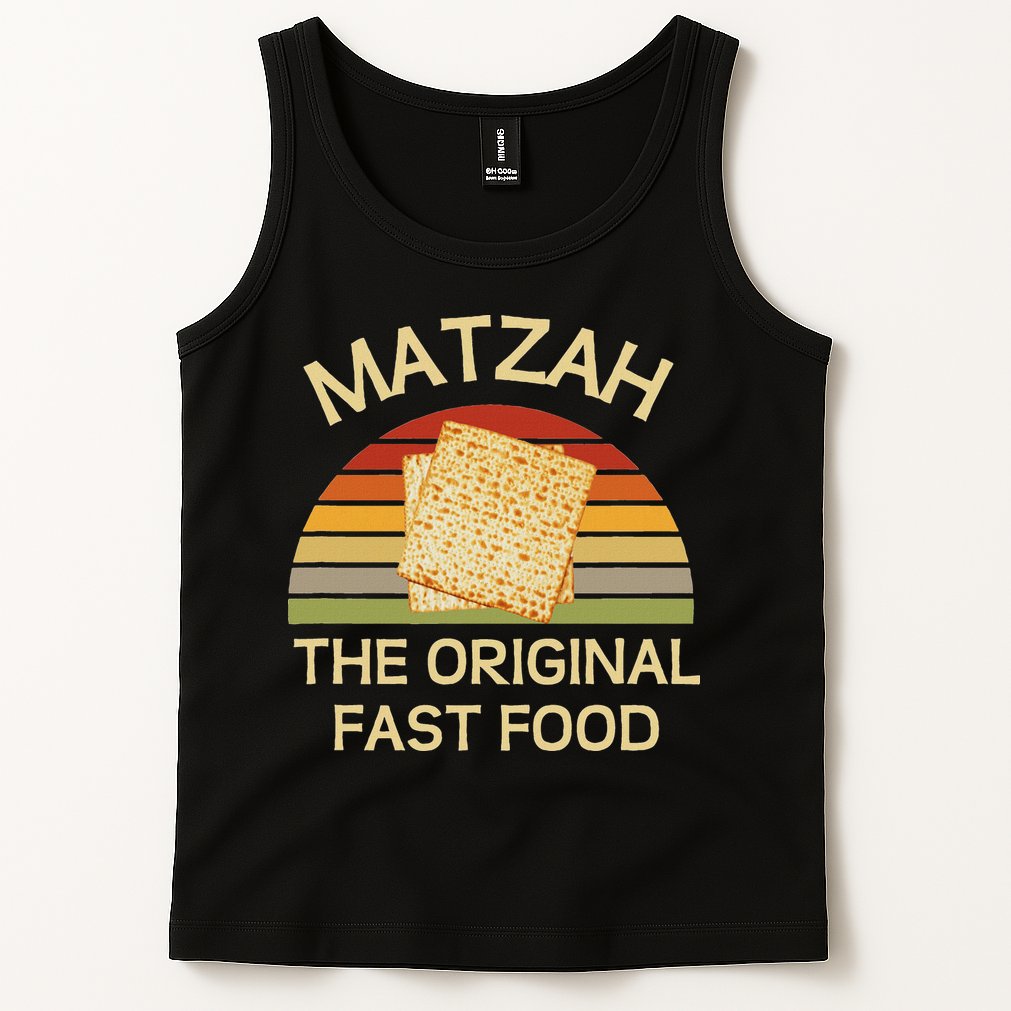 Funny Passover Matzah The Original Fast Food Seder Matzo Tank Top