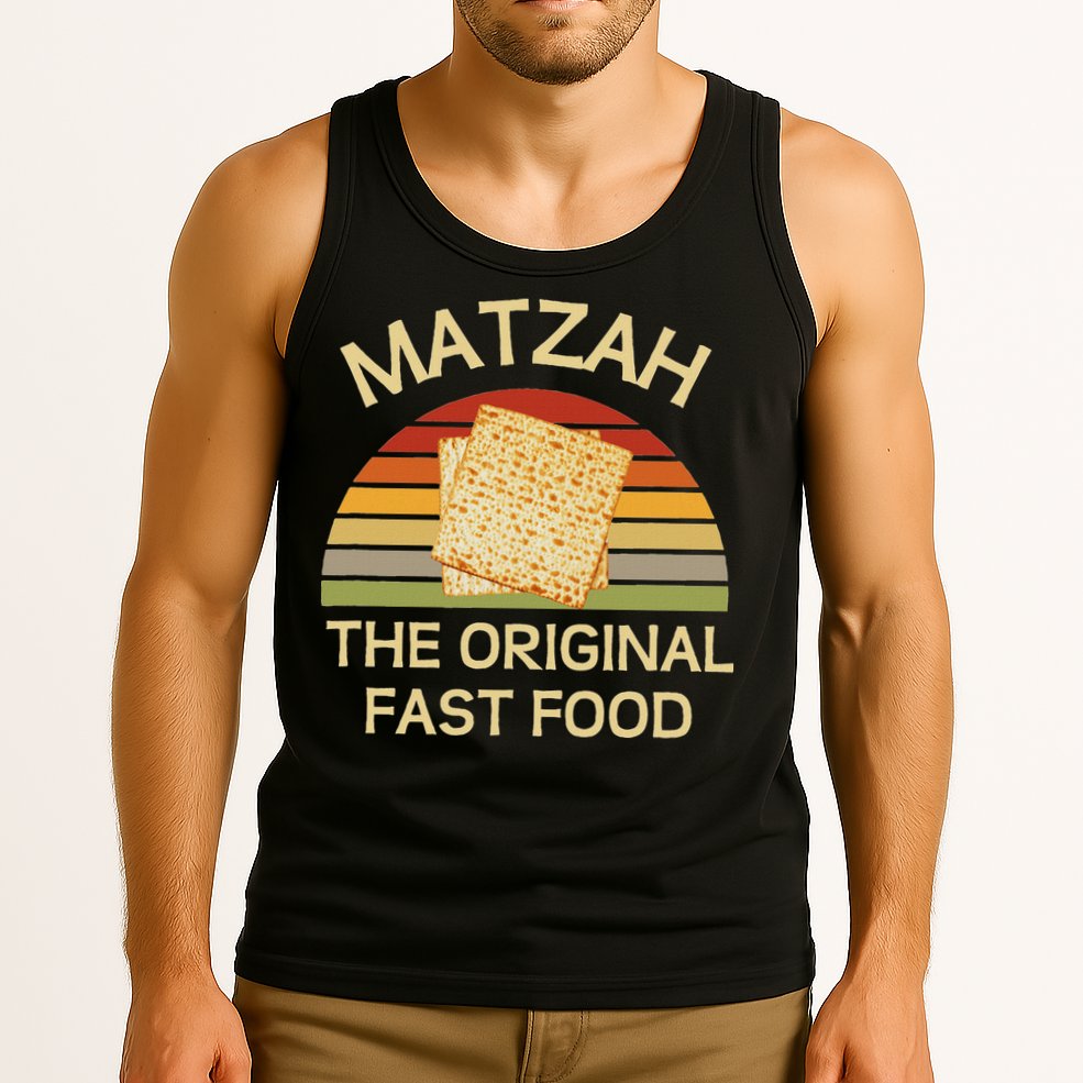 Funny Passover Matzah The Original Fast Food Seder Matzo Tank Top