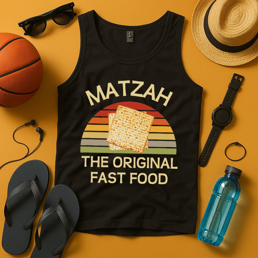 Funny Passover Matzah The Original Fast Food Seder Matzo Tank Top