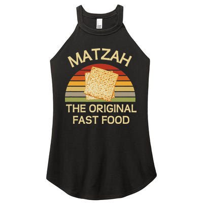 Funny Passover Matzah The Original Fast Food Seder Matzo Women's Perfect Tri Rocker Tank