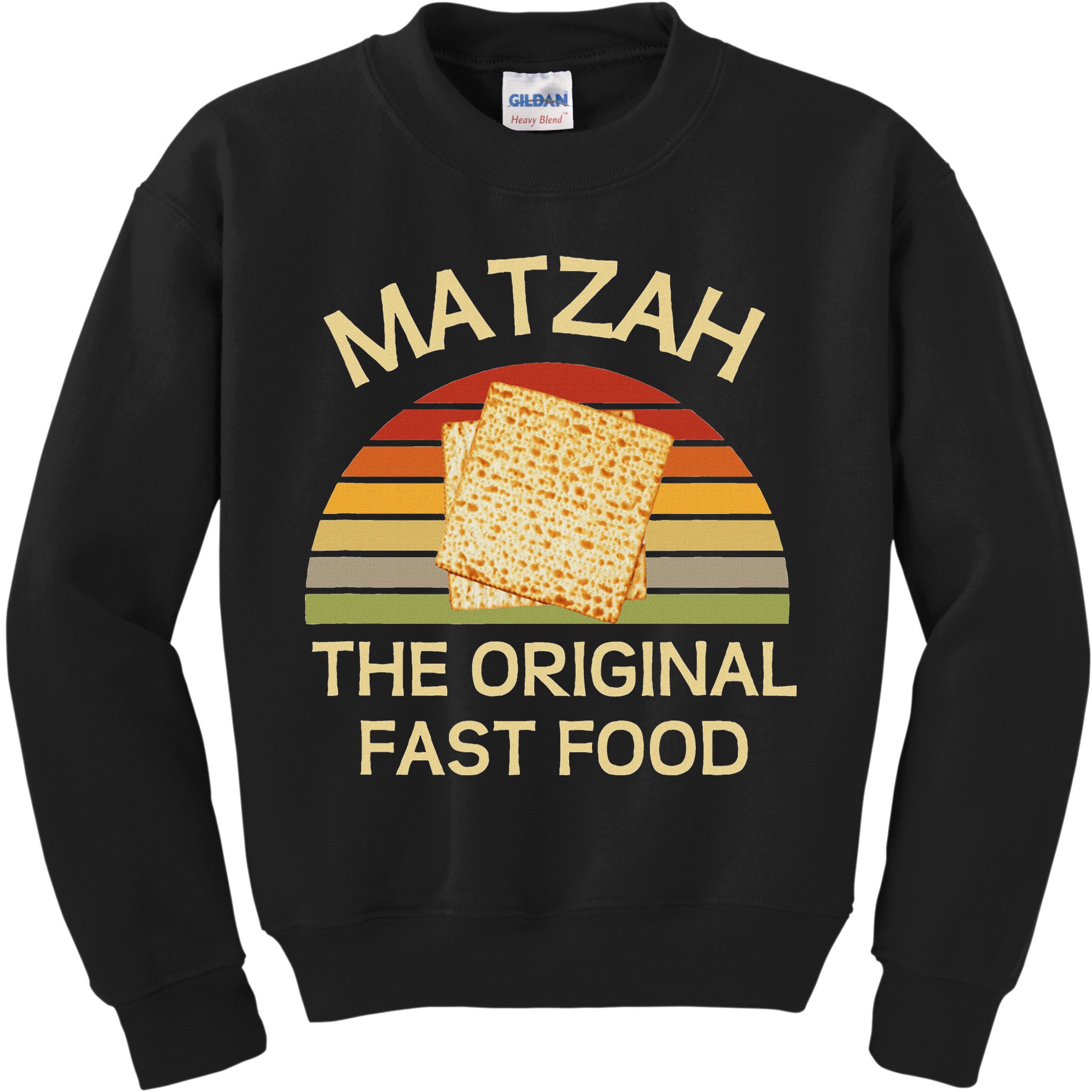 Funny Passover Matzah The Original Fast Food Seder Matzo Kids Sweatshirt