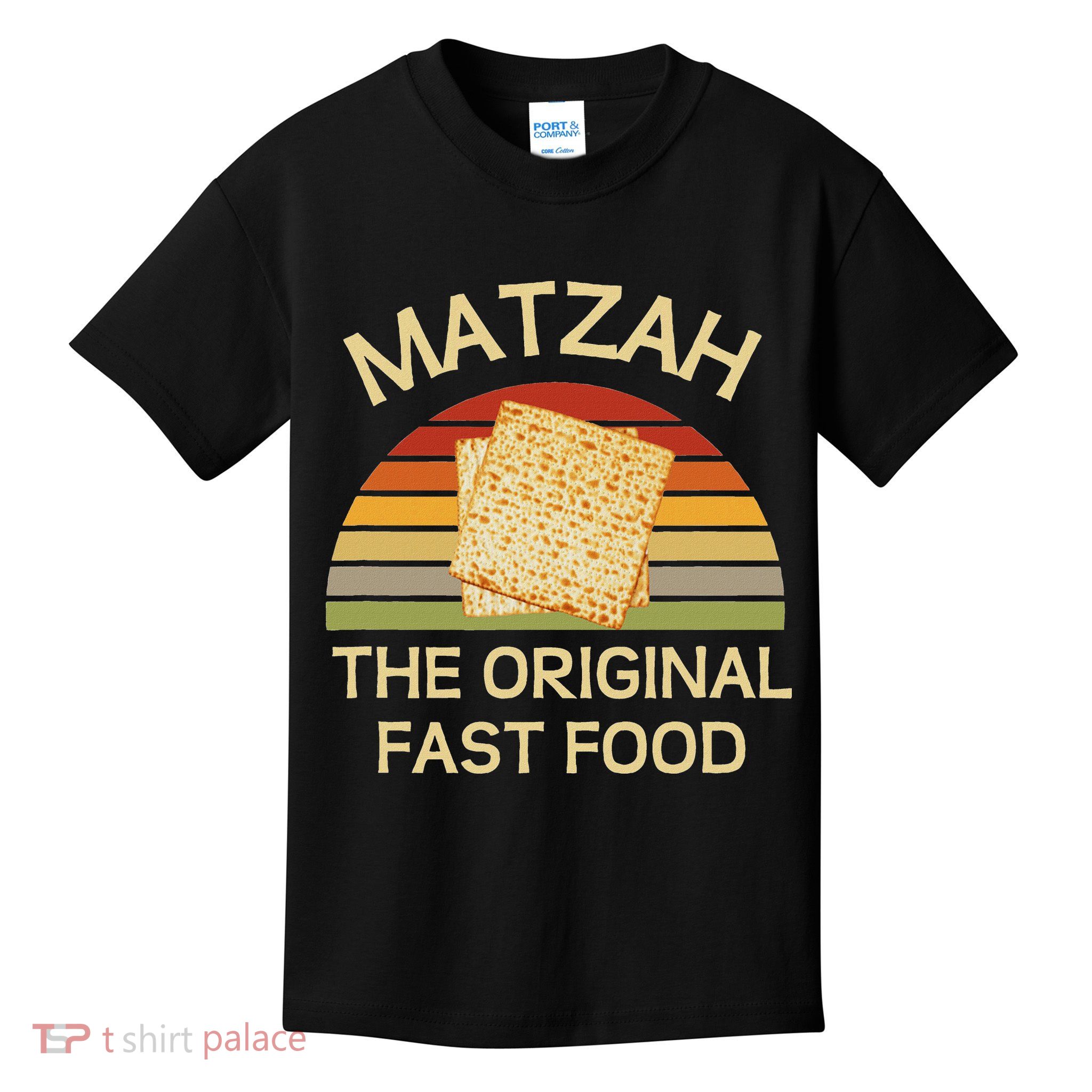 Funny Passover Matzah The Original Fast Food Seder Matzo Kids T-Shirt