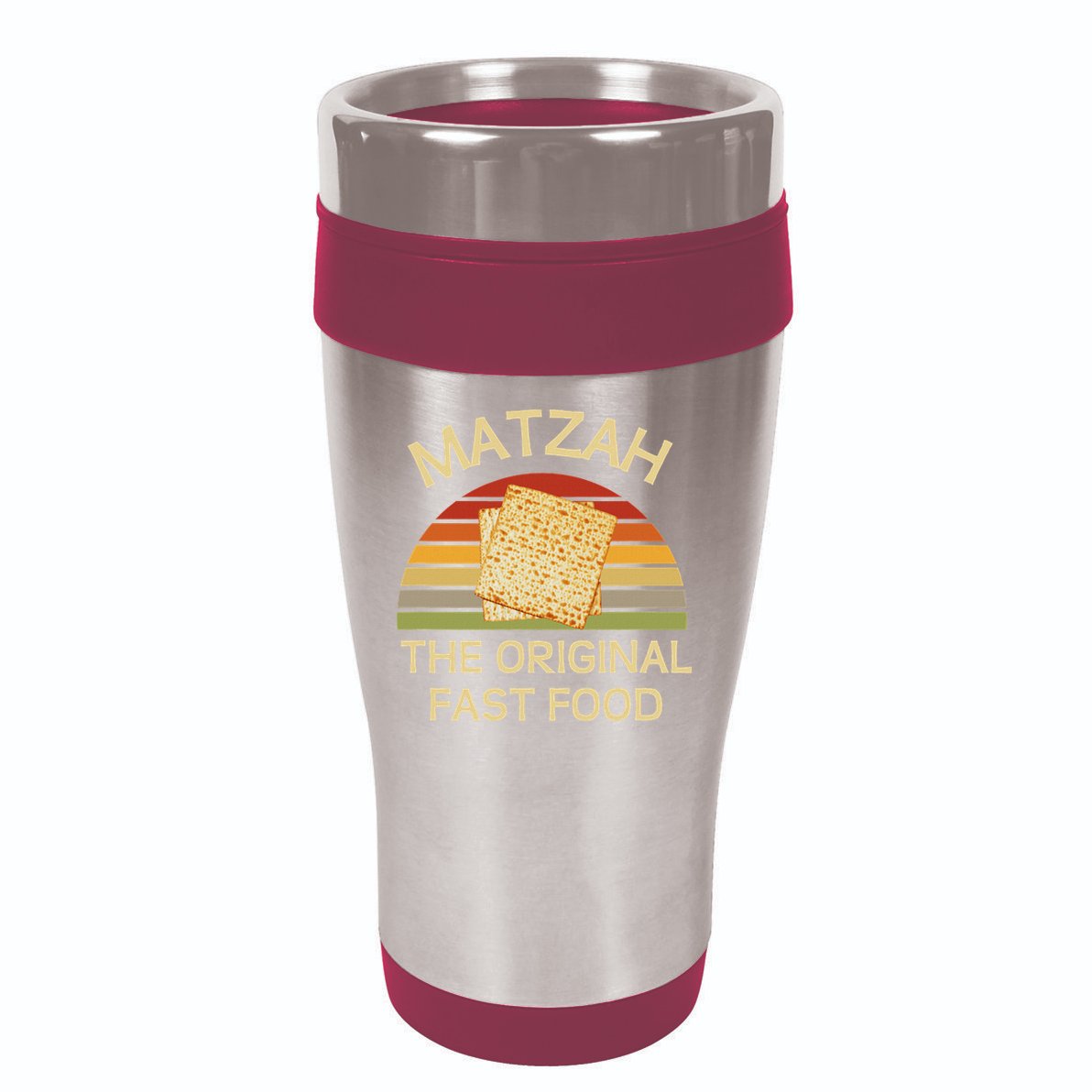 Funny Passover Matzah The Original Fast Food Seder Matzo 16oz Travel Tumbler