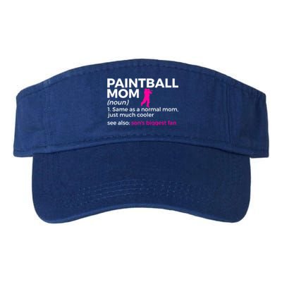 Funny Paintball Mom Definition Son's Biggest Fan Gift Valucap Bio-Washed Visor