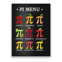 Funny Pi Menu Pi Day 314 Math Teacher fruit pie Poster