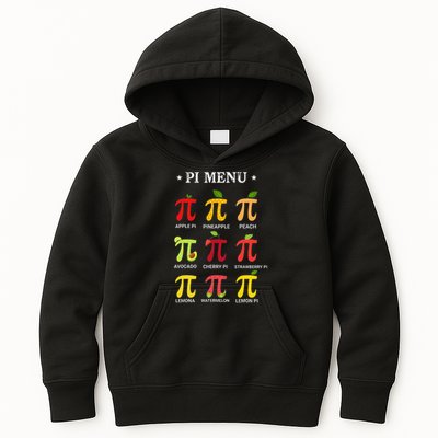 Funny Pi Menu Pi Day 314 Math Teacher fruit pie Kids Hoodie