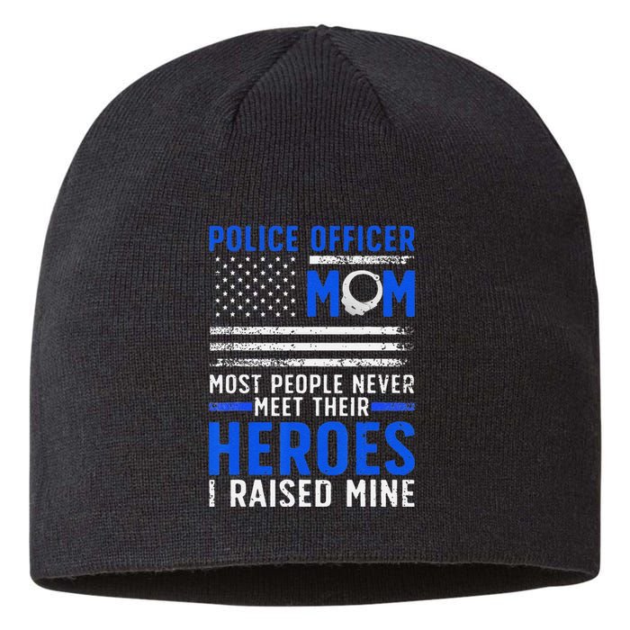 Funny Police Mom Art For Cop Mother Women Police Officer Lovers Sustainable Beanie