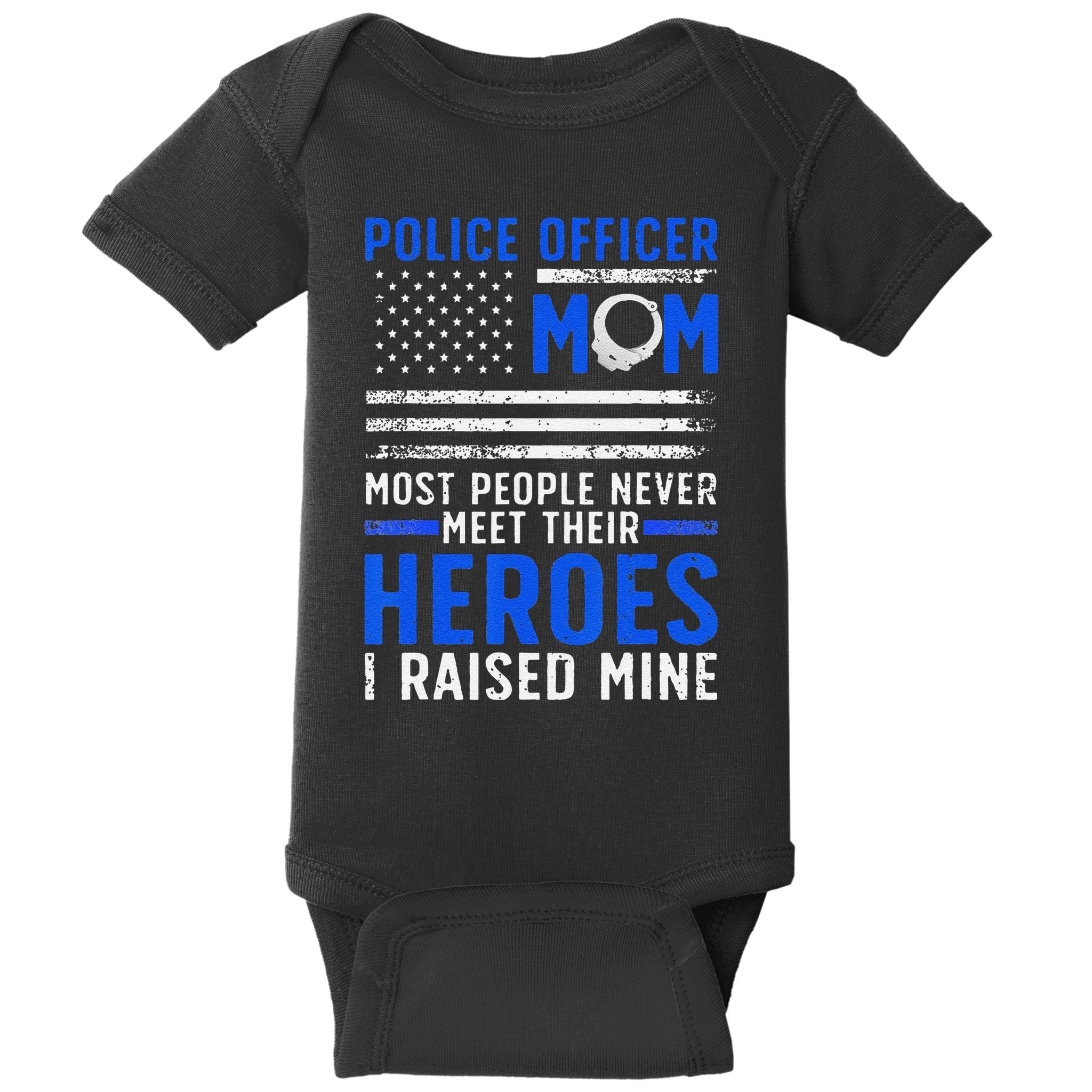 Funny Police Mom Art For Cop Mother Women Police Officer Lovers Baby Bodysuit