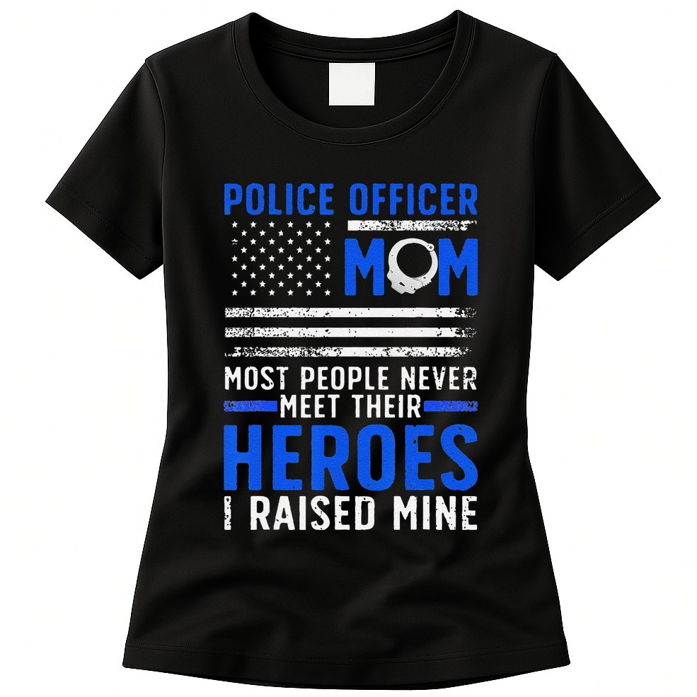 Funny Police Mom Art For Cop Mother Women Police Officer Lovers Womens T-Shirt