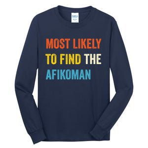 Funny Passover Most Likely To Find The Afikoman Matzah Matzo Tall Long Sleeve T-Shirt