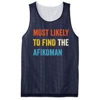 Funny Passover Most Likely To Find The Afikoman Matzah Matzo Mesh Reversible Basketball Jersey Tank