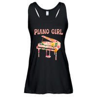 Funny Piano Music Instrument Musician  Piano Girl Ladies Essential Flowy Tank