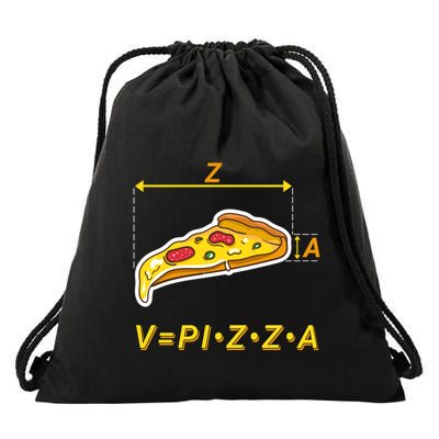 Funny Pizza Maths Nerds Design Volume Calculation Cute Gift Drawstring Bag