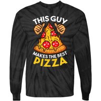 Funny Pizza Maker Gift For Cool Guy Best Pizza Tie-Dye Long Sleeve Shirt