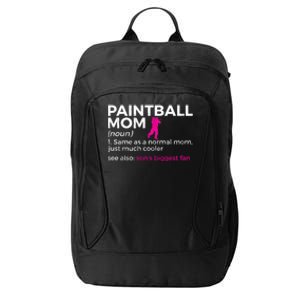 Funny Paintball Mom Definition Son's Biggest Fan Cute Gift City Backpack