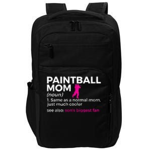 Funny Paintball Mom Definition Son's Biggest Fan Cute Gift Impact Tech Backpack