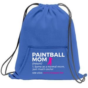 Funny Paintball Mom Definition Son's Biggest Fan Cute Gift Sweatshirt Cinch Pack Bag