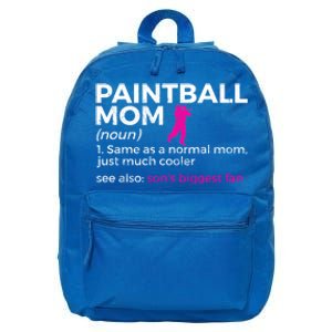 Funny Paintball Mom Definition Son's Biggest Fan Cute Gift 16 in Basic Backpack