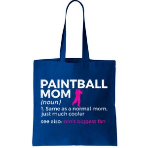 Funny Paintball Mom Definition Son's Biggest Fan Cute Gift Tote Bag