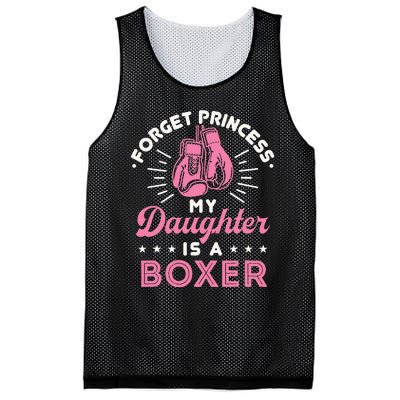 Forget Princess My Daughter Is A Boxer Mom Dad Parent Mesh Reversible Basketball Jersey Tank