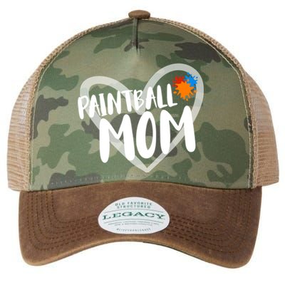 Funny Paintball Mom Heart Paintballing Cool Gift Legacy Tie Dye Trucker Hat