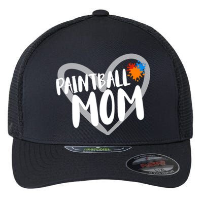 Funny Paintball Mom Heart Paintballing Cool Gift Flexfit Unipanel Trucker Cap