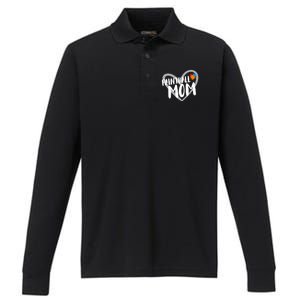 Funny Paintball Mom Heart Paintballing Cool Gift Performance Long Sleeve Polo