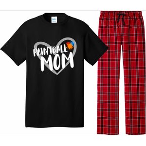 Funny Paintball Mom Heart Paintballing Cool Gift Pajama Set