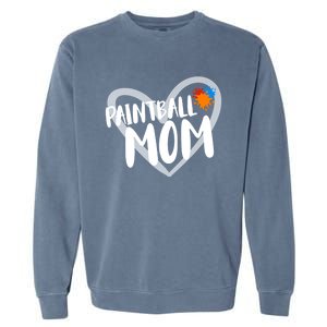 Funny Paintball Mom Heart Paintballing Cool Gift Garment-Dyed Sweatshirt