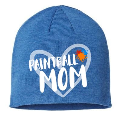 Funny Paintball Mom Heart Paintballing Cool Gift Sustainable Beanie